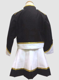 【背面】金飾釦立襟ジャケット　スカート